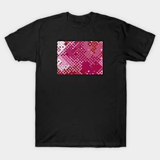 Lesbian Pride Abstract Rounded Circuits T-Shirt